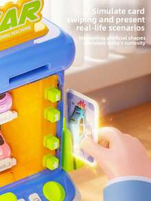 1pc Mini Automatic Car Vending Machine, Plastic Interesting Toy For Coin/Card Simulation, Great Gift For Kids (Random Color & Accessories) - Multicolor - View 6