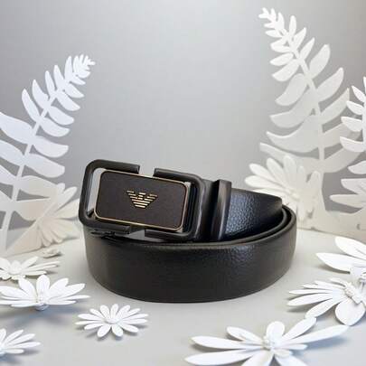 男士自动扣腰带 - 合金字母扣 - 商务、派对、圣诞节、情人节、万圣节送礼的高端之选