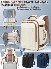 Ba lô du lịch unisex, túi đựng laptop công sở nhẹ, cặp sách đa chức năng nhiều ngăn phù hợp cho học sinh trung học và sinh viên đại học, ba lô xách tay, thích hợp cho du lịch dã ngoại, cắm trại, hành lý xách tay đạt tiêu chuẩn hàng không, túi du lịch. - Nhiều màu - Xem 1