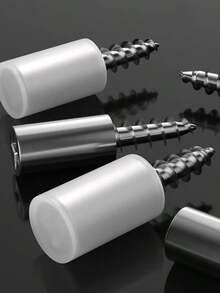 10/20pcs Metal Shelf Support Pins (With Anti-Slip Sleeve), Cabinet Partition Self-Tapping Screws, Laminate Board Brackets - Furniture Glass Bracket Integrated Screw Set