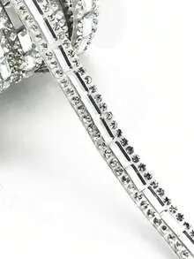 1 jard samoprzylepnych szklanych kryształowych pasków dekoracyjnych z diamentami, kryształowe naklejki wstążkowe, błyszczące paski dekoracyjne, idealne na prezenty walentynkowe, modne naklejki dekoracyjne DIY – do odzieży, obuwia, czapek, toreb, różnych wyrobów rzemieślniczych i wystroju wnętrz - Wielokolorowe - Zobacz 20