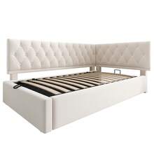 Futons - Beige + Terciopelo + 90cm*200cm - Ver 10