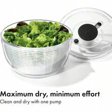 6.22 Quart Capacity Salad Spinner With Built-In Strainer For Efficient Lettuce Washing Fruit And Vegetable Cleaning Ideal For Kitchen Use In Fresh Produce Preparation Durable And Easy-To-Use Design For Quick Meal Prep - Large622qt - View 3