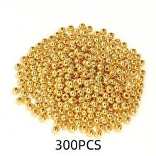 10-1000颗 3-20毫米 仿珍珠树脂珠，金色圆形隔珠，优雅珍珠珠，适用于圣诞装饰、珠宝制作、DIY工艺品、手机挂饰、钥匙扣，批发 - 金色 - 查看 9