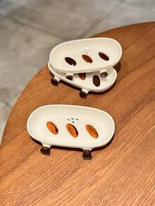 2pcs/4pcs Creative Foot-Shaped Ceramic Dipping Sauce Dishes, Japanese Style Seasoning Plates, Small Plates For Barbecue Dip, Ketchup, Chili Sauce, Salad Dressing, Hot Pot Dipping Sauce