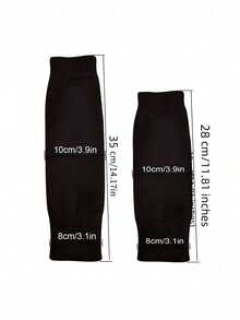 1 Pair Men's Soccer Shin Guards, Breathable Moisture-Wicking Design, All-Day Comfort And Elastic Fit, 6 Color Options (Black/White/Red/Blue/Red & White Stripe/Navy), Sports Performance And Cold Weather Training Gear, Solid Color Style, Comfortable Wear - Multicolor - View 5