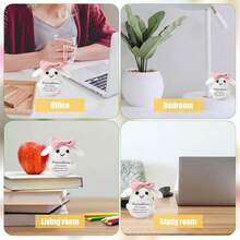 1 "Đồ chơi thỏ nhồi bông nơ móc dễ thương, thú nhồi bông đan mềm, kèm thiệp động viên, đồ trang trí bàn làm việc dễ thương/đồ trang trí phòng trẻ em, quà tặng nhẹ nhàng cho trẻ em/thanh thiếu niên (màu xanh)" - Nhiều màu - Xem 4