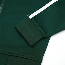 Adidas Tween Boy Contrast Stripe Casual Sports Jacket - Green - View 5