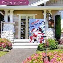 1 Piece 48-Inch Shepherd's Hook Garden Flagpole, Easy To Install With Stopper - Ideal For Hanging Flags, Bird Feeders And Solar Lanterns, Adjustable Bracket