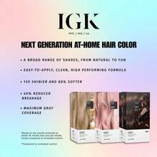IGK Permanent Hair Color Kit | 6G Mystic Love- Golden Light Brown | 100% Gray Color Coverage + Strengthen + Shine | Ammonia Free - MàuF - Xem 8
