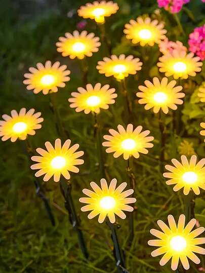 40/20/10 LEDソーラー式デイジーストリングライト、ガーデンライト、ソーラー式屋外ガーデンライト、デイジー型、防水、ガーデン、ウェディング、芝生、その他のホリデー装飾に適しています(簡単設置)