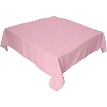 LA Linen - Mantel cuadrado de popelina de poliéster lavable, resistente a las manchas y arrugas, 52 x 52 pulgadas, mantel de tela para cenar, cocina, fiesta, día festivo, 52 x 52 pulgadas, azul(Luz rosa) - Multicolor - Ver 2