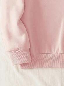 ClothesChristmas Fit Women Plus Size, Chicago Bear Head Print Sweatshirt, Round Neck Casual Sweatshirt, Suitable For Autumn And Winter, Plus Size Women's Loose And Comfortable Thanksgiving Fit WomenLoose And Comfortablewinter Clothes For Women - 粉色 - 查看 5