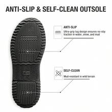 HISEA Rain Boots For Women Mid Calf Rubber Boots High Quality Neoprene Insulated Barn Boots For Mud Working Gardening - Màu xanh hải quân - Xem 4