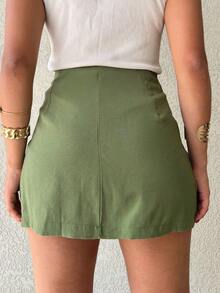 Shorts Skirt (Marrant) - Olive Green - View 2