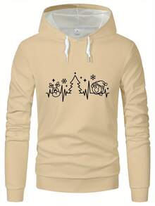 Felpa con cappuccio blu reale da uomo - Pullover con maniche lunghe, adatto per uso quotidiano e Natale, lavabile in lavatrice, regalo casual invernale, motivo geometrico, texture a nido d'ape, tessuto durevole - Bianco - Visualizzare 6