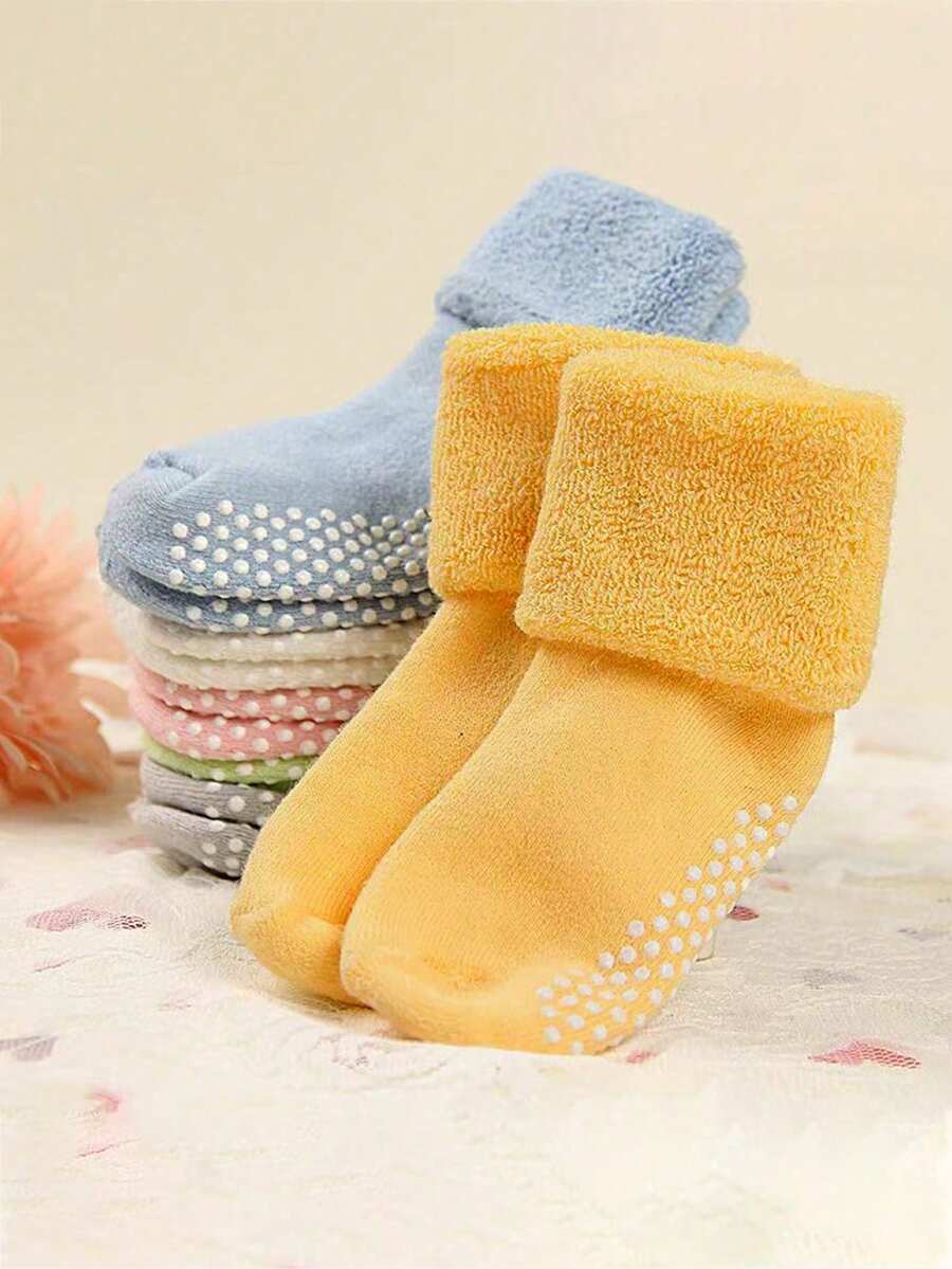 6双装婴儿/幼儿/儿童防滑加厚保暖袜,男女通用,适合冬季穿着 - 彩色 - View 1
