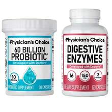Physician's Choice Hack Your Tummy Bundle: DigestiveEnzymes & 60 Billion Probiotic-Digestion, Lmmune &Bloating Support For Men & Women - 1 - 查看 1