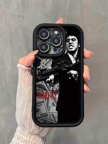 Funda de teléfono a prueba de golpes de TPU con superhéroe personalizado con billete de dólar estadounidense compatible con iPhone 17, 17 Pro Max, 17 Air, 16, 16 Plus, 15, 14, 13, 12, 11, XS, XR, X, 7, 8 Plus, Pro Max, 13 Pro Max, 16 Pro Max, regalos para mujeres y hombres - Negro - Ver 3