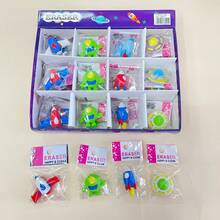 5/10/20/36 piezas Borradores de 3D de diseño de naves espaciales de dibujos animados - Creativos, lindos y desmontables, ideales para recompensas de estudiantes y regalos para niños - Multicolor - Ver 2