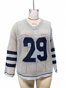 女士长袖简约休闲衬衫，适合夏季 - 灰色 - 查看 1