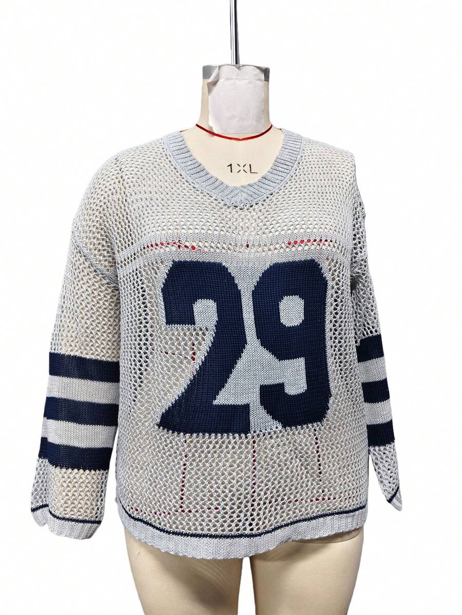 女士长袖简约休闲衬衫，适合夏季 - 灰色 - 查看 1