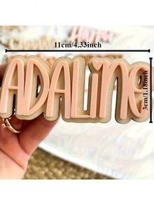 1pc Customized Acrylic Name Keychain - Fashionable Letter Design Metal Ring, Pastel Color Tone, Suitable For Backpacks, Travel Bags, Daily Carry - Unique Gift, Birthday, Friends, Ladies, Fashion Accessory, Smooth Surface, Item - Style 24 - View 2