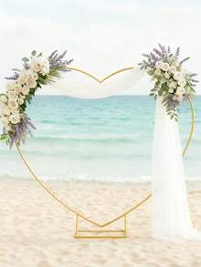 1 Set Heart Arch, Heart Balloon Stand, Birthday Decor, Wedding Decor, Engagement Decor, Proposal Decor, Valentine's Day Decor, Bridal Shower Decor, Anniversary Decor, Creative Floral Decor, Baby Shower Decor, Confession Ceremony Decor, Suitable For Flowers, Tulle, Balloons, Fits Various Occasions