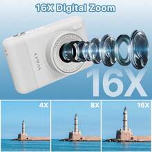 W&O [Instant Print Digital Camera] 3-In-1 Digital Camera With Instant 1-Second Photo Printing | 2.8" 1080P FHD Screen, 16X Zoom & CCD Sensor - Portable MP3 Player & Puzzle Games, Includes SD Card/USB Cable/Lanyard - 白色-Q8 - 查看 9