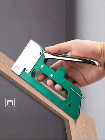 1pc Green Nail Gun For Woodworking & Home Renovation Floor Tacks, U-Nails, Straight Nails Home Use Nail Gun Manual Nail Gun