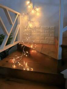 1pc/Branch Battery Powered Fairy Lights, Living Room Floor Decor Lamp, Bedroom Decor LED, Bendable Branch Lights, Vine Lights, For Patio/Room/Party/Bar, Wall/Desk/Fireplace/Balcony Garden/Wedding/Birthday/Holiday/Home Decor Ambiance Lighting, Warm Light (3 AA Batteries Required, Not Included) - Multicolor - View 9