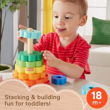 Fisher-Price, Anillos Apilables de Madera, Juguete para Bebé, 18 Meses en Adelante - 1 - Ver 3