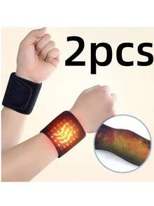 Self Heating Wrist Protection, Exercise And Fitness Wrist Protection, Far-Infrared Insulation, Knee Protection, Waist Protection, Wrist Protection - Black - View 4