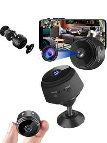 Caméra de sécurité sans fil WiFi pour la maison, caméra corporelle, caméra nounou, caméra intelligente pour maison intérieure et extérieure, caméra pour animaux de compagnie, chien et bébé, caméra portable 480P pour la maison, mini caméra de chambre avec vision nocturne, caméra de porte sans besoin de WiFi, 400 mAh. - Multicolore - Voir 5