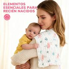 6PCS Paños de Muselina para Bebé, Paños para Eructos Bebe de Algodón Suave de 6 Capas, Extra Suaves y Absorbentes, Adecuado para Bebés, Pieles Sensibles, Recién Nacidos, Adultos, 12x12 Pulgadas - 1 - Ver 8