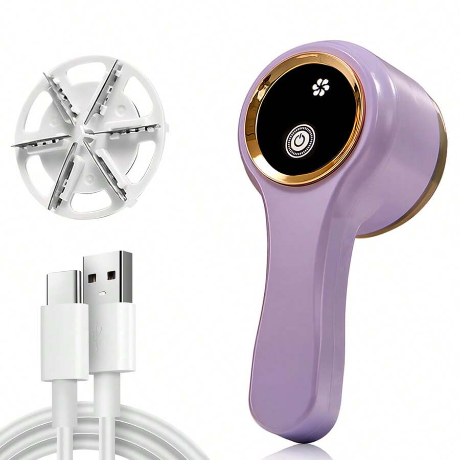 1PC Lint Remover, Sweater Defuzzer,Fabric Shaver, 600mAh Electric Lint Shaver With 6-Leaf Blades, Sweater Shavers To Fuzz, Fuzz Remover For Sweaters, Clothing And Furniture - Multicolor - View 1