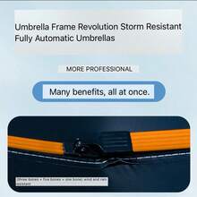 Large Double-Ribs Umbrella Automatic Folding Umbrella For Women Men, Travel, UPF 50+ UV Protection, Spring Summer Picks, Brides Maid Gifts, Room, Bedroom Decor, Beach, Travel, For Men, For Women, Vacation, Women's Day, Travel Essentials, Wedding Favors, Y2k, Bedroom, Car Accessories Women, Kitchen Decor,Cute Stuff - Multicolor - View 4