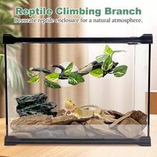 Snake Climbing Branch, 2 PCS Resin Reptile Branches Climbing With Suction Cups Reptile Decor Accessories Terrarium Plants Corn Snake Bearded Gecko - 斑點,2 件裝 - 查看 3