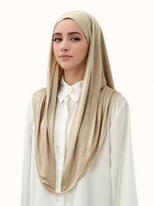 1pc Women's Fashionable Casual Solid Color Headscarf - Multifunctional Scarf, Easy To Wear, Suitable For Daily And Outdoor Wear,Accessories,Travel Essential - Multicolor - View 9