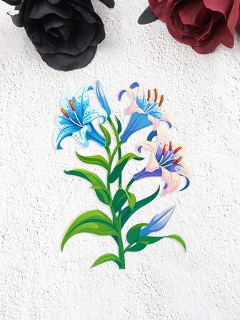 1 Set Of Lily Flower Metal Cutting Mold, Planner Knife Mold Material, DIY Cutting Book Embossing Cutting Knife Mold, Handicraft Metal Mold, Die-Cutting Envelope For Making Cards, Album Cards, Embossed Paper Crafts, Album Stamps, Cards, Birthday And Holiday Gifts, Suitable For Collage Artists And Paper Art Enthusiasts