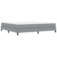 vidaXL Boxspringbett Mit Matratze, Hellgrau, 200 X 200 Cm, Stoff - Grey - View 2