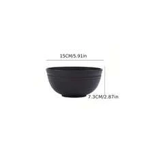 Black Reusable Tableware Set, Plates, Bowls, Cups, Durable, Suitable For Home Kitchen, Dining Room, Camping, Outdoor - Black - View 15
