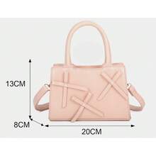 Bolsa de piel vegana con moño - verde menta - Ver 3
