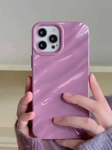 Y2K 3D 波浪丝绸纹理亮面电镀皱纹防摔手机壳适用于 15/15 ProMax/15 Pro/15 Plus/11/12/13/14/16 ProMax/XS/XR/11 Pro/11 ProMax/12 Pro/12 ProMax/13 Pro/13 ProMax/7 Plus/14 Pro/14 ProMax/14 Plus/16 Pro/16 Plus/7 Plus/8 Plus/8/SE2 防水防震防刮 - 紫羅蘭色 - 查看 4