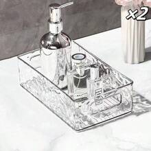 2pcs/1pc Fruit & Food Storage Containers, Refrigerator Organizer Boxes, Food Preservation Boxes, Fridge, Cabinet, Utility Room File Storage Boxes, Airtight Seal Transparent Carry Boxes For Eggs, Fruits, Vegetables, Frozen Items