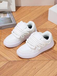Fashionable Solid Color Loafers, Outdoor Outfit, Summer Street Style, Birthday Gift, Holiday Gift, Campus Casual - White - View 4