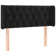 vidaXL Testiera con orecchie in velluto nero 103x16x78/88 cm - nero - Visualizzare 2