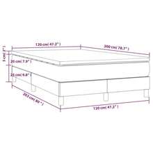 vidaXL Boxspringbett Mit Matratze, Schwarz, 120x200 Cm, Stoff - Black - View 10