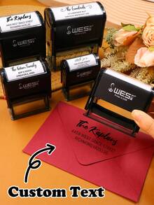 Custom Seals, Wedding Seals, Personalized Name Seals, Custom Address Seals, Large Square Personalized Paper Bag Sealing Seals, Customizable Signature Seals, Business Personalized Seals, Christmas Seals, Christmas Gifts, Wedding Favors, Party Seals, Reusable Seals, Envelopes, Backpacks, Gift Wrapping. - Style B - View 3