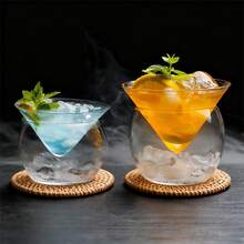 Copa de Martini, copa de cóctel molecular con base triangular, copa de cóctel enfriada, copa de cóctel creativa con bola redonda - Multicolor - Ver 8